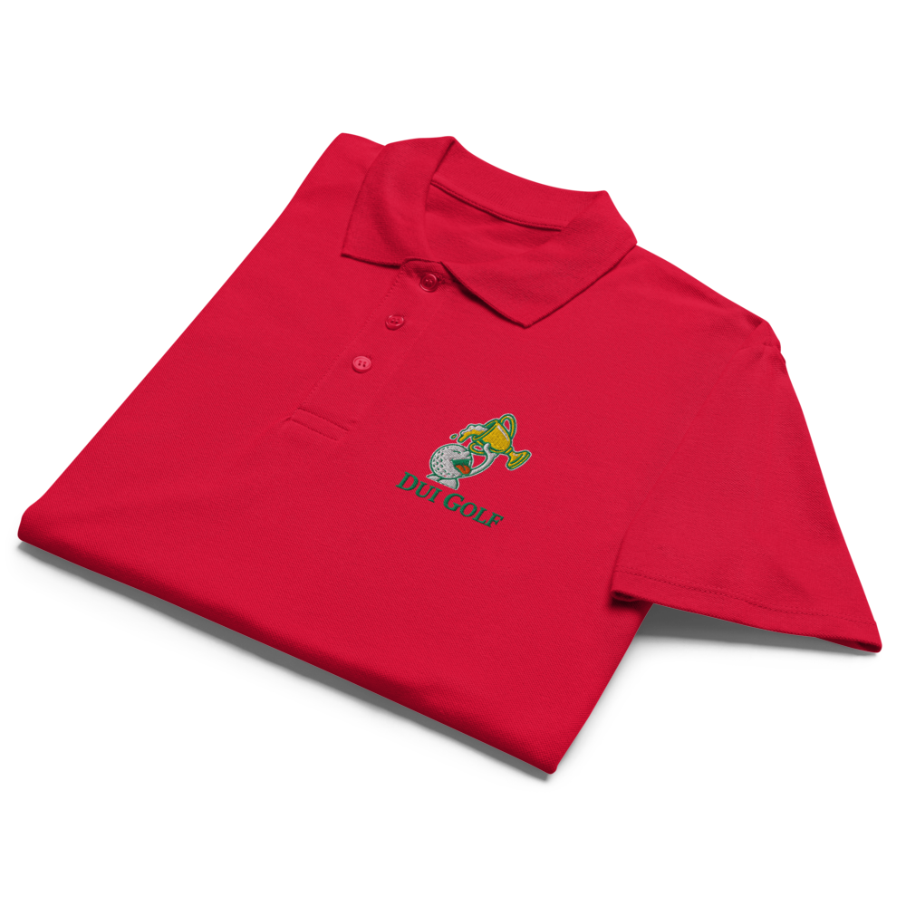 DUI Golf Premium Polo Shirt Red – DUI Golf Inc