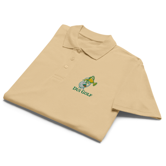 DUI Golf Premium Polo Shirt Tan